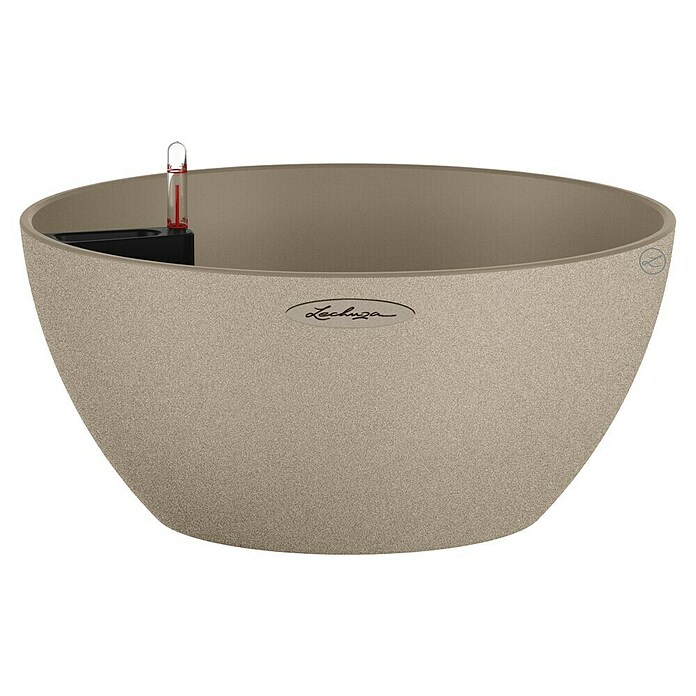 Lechuza Color Pflanzschale Cubeto (39,5 x 18,3 cm, Kunststoff, Sandbeige)