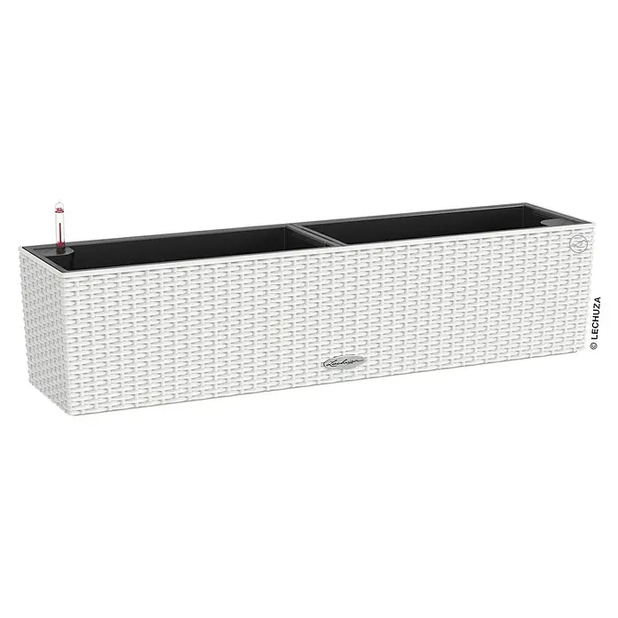 Lechuza Cottage Balkonkasten Balconera - Max. Außenlänge: 80 cm, Kunststoff, Weiß - Der weiße Lechuza Balconera Pflanzkasten mit Bewässerungssystem, ideal für Balkone und Terrassen, vereint stilvolles Design mit praktischer Funktionalität.