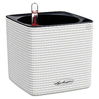 Lechuza Classico Kräutertopf Cube (Außenmaß (L x B x H): 14 x 14 x 14 cm, Kunststoff, Weiß)
