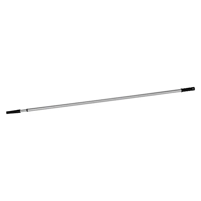swingcolor Teleskopstab - Länge Teleskopstange: 165 cm - 300 cm, Aluminium - Bild einer ausziehbaren Teleskopstange aus Aluminium mit schwarzen Griffen, ideal für verschiedene Reinigungs- und Wartungsarbeiten.