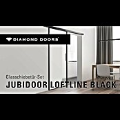 Diamond Doors Black Edition Schiebetür-Komplettset Jubidoor Loftline Black (935 x 2 058 mm, Einscheibensicherheitsglas (ESG)) | BAUHAUS