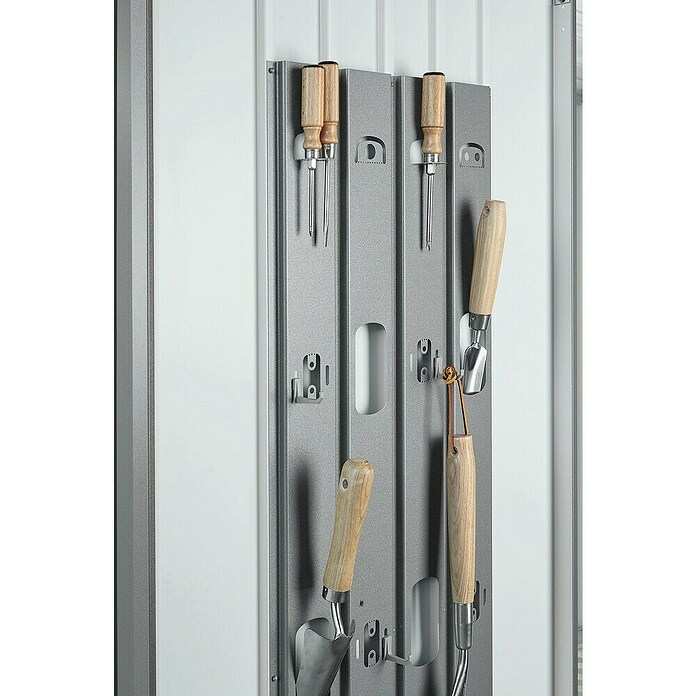 Biohort Geräteschrank Gr. 150 Large (Außenbreite inkl. Dachüberstand: 156 cm, Außentiefe inkl. Dachüberstand: 155 cm, Stahl, Quarzgrau Metallic) | BAUHAUS