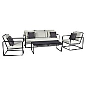 SENSUM Set lounge namještaja Askanas  (4 -dij., Jastuci od olefina, Crna) | BAUHAUS