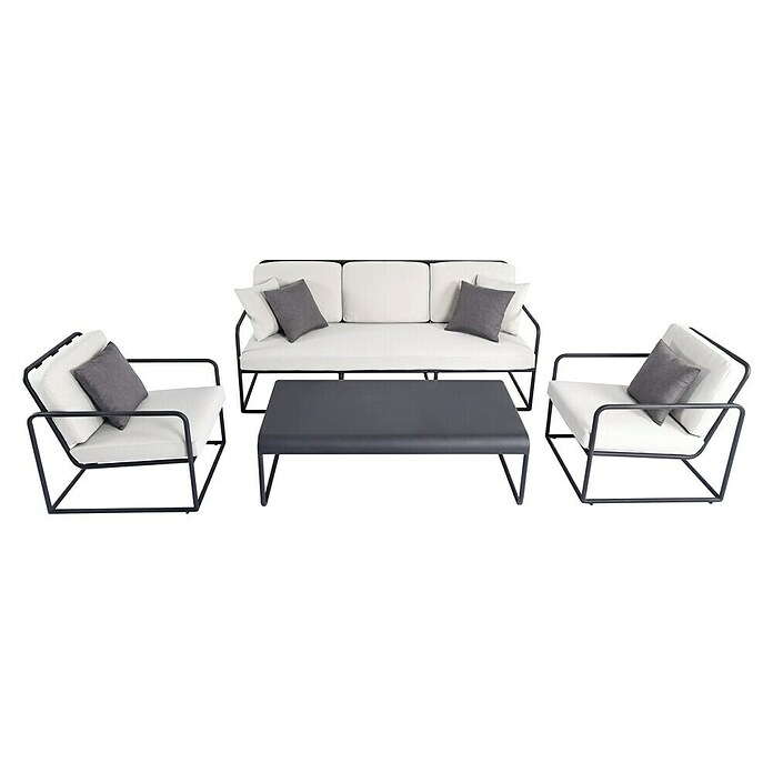 SENSUM Set lounge namještaja Askanas  (4 -dij., Jastuci od olefina, Crna) | BAUHAUS