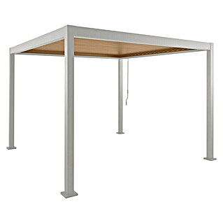 Sunfun Milos Pergola (Š x G: 294 x 294 cm, Barva ogrodja: Svetlo siva, Aluminij)