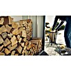 Biohort Kaminholzregal WoodStock (Dunkelgrau Metallic, 1,02 x 2,29 x 1,99 m, Stahlblech)