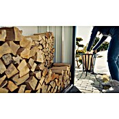 Biohort Kaminholzregal WoodStock (Dunkelgrau Metallic, 1,02 x 2,29 x 1,99 m, Stahlblech)