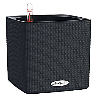 Lechuza Classico Kräutertopf Cube (Außenmaß (L x B x H): 17 x 17 x 16 cm, Kunststoff, Schiefergrau)