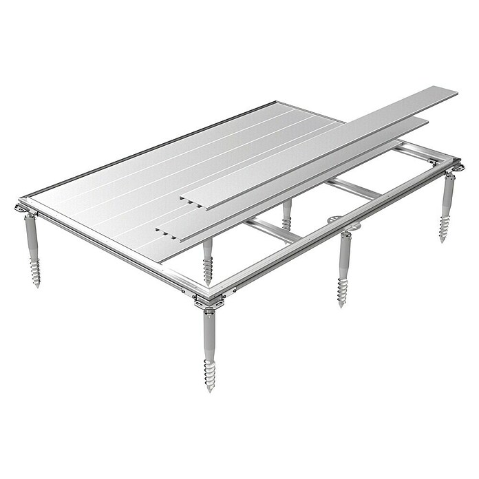 Biohort Schraubfundament Avantgarde M (1,72 x 1,72 x 0,04 m, Aluminium)