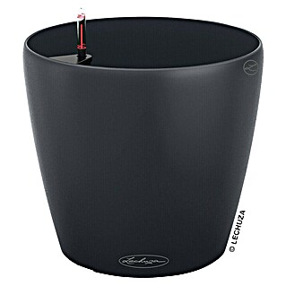 Lechuza Classico Pflanztopf Color (Außenmaß (Ø x H): 34,5 x 32,5 cm, Kunststoff, Schiefergrau)