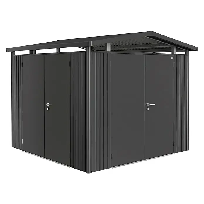 Biohort Zusatztür - Dunkelgrau-Metallic - Die moderne Gerätebox aus Metall bietet stilvollen Stauraum für Gartengeräte und -möbel. Robustes Design für den Außenbereich.
