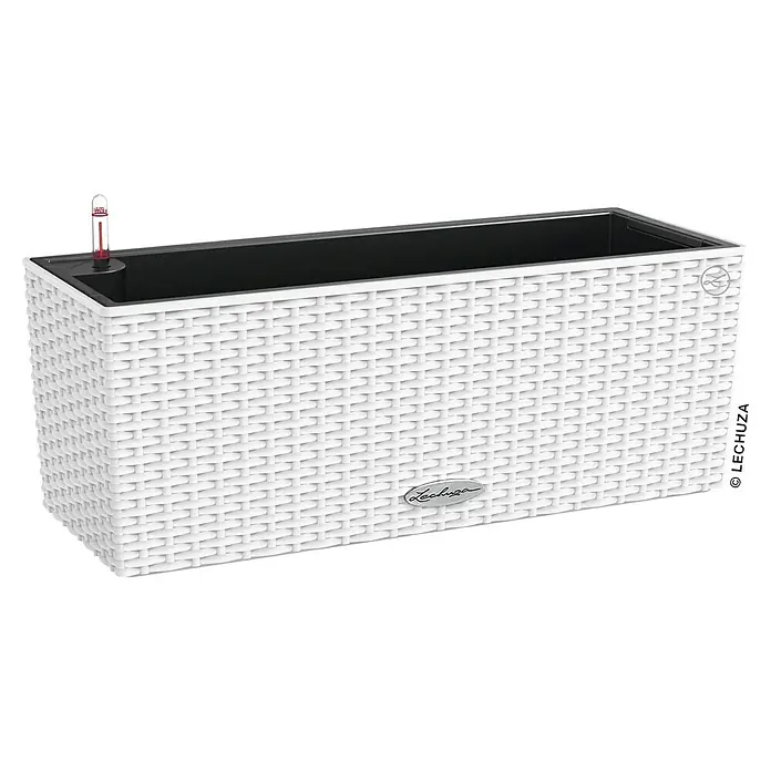 Lechuza Cottage Balkonkasten Balconera - Max. Außenlänge: 50 cm, Kunststoff, Weiß - Ein rechteckiger, weisser LECHUZA Pflanzkasten mit einem Bewässerungssystem, der sich perfekt für den Innen- und Aussenbereich eignet.