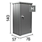 Biohort Julia Geräteschrank M (Außenbreite inkl. Dachüberstand: 78 cm, Außentiefe inkl. Dachüberstand: 57 cm, Stahl, Dunkelgrau Metallic) | BAUHAUS