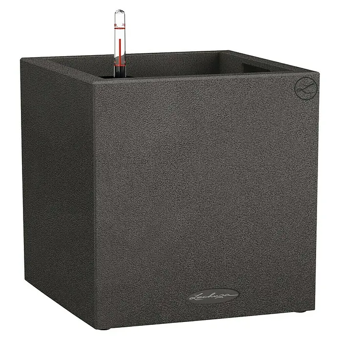 Lechuza Color Pflanzkasten Canto - Außenmaß (L x B x H): 30 x 30 x 30 cm, Kunststoff, Graphitschwarz - Der Lechuza Cube Pflanzkübel in Anthrazit bietet ein stilvolles Design und ein integriertes Bewässerungssystem. Perfekt für Pflanzenliebhaber.