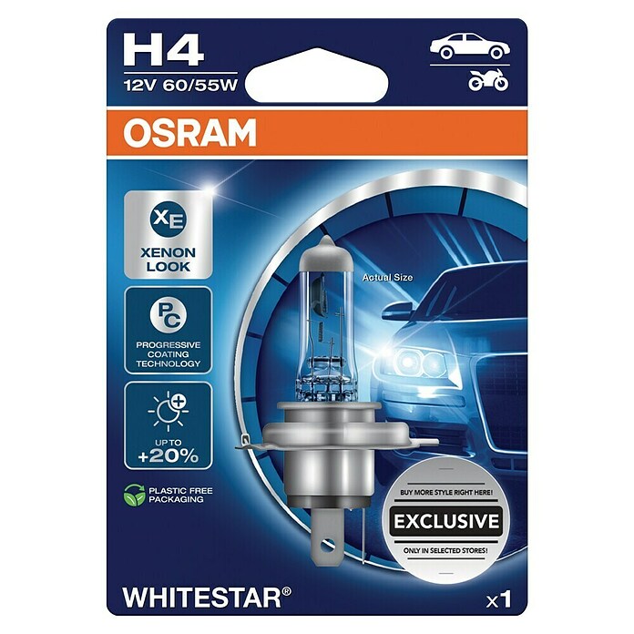 Osram Hauptscheinwerfer-Lampen White Star (H4, 1 Stk.) | BAUHAUS