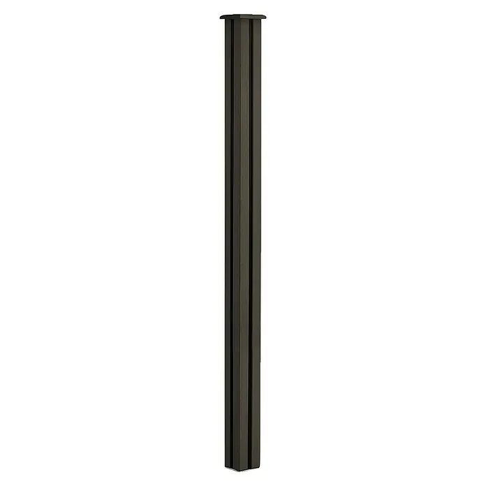 Prestige Home Living Outdoor Sichtschutzelement Set Corteza - B x H: 350 x 180 cm, WPC, Anthrazit - Nahaufnahme eines braunen, gerillten Säulenprofils. Die dunklen Rillen erzeugen eine interessante Textur.