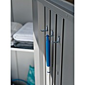 Biohort Geräteschrank (57 x 132 cm, Silber Metallic, Doppeltür)