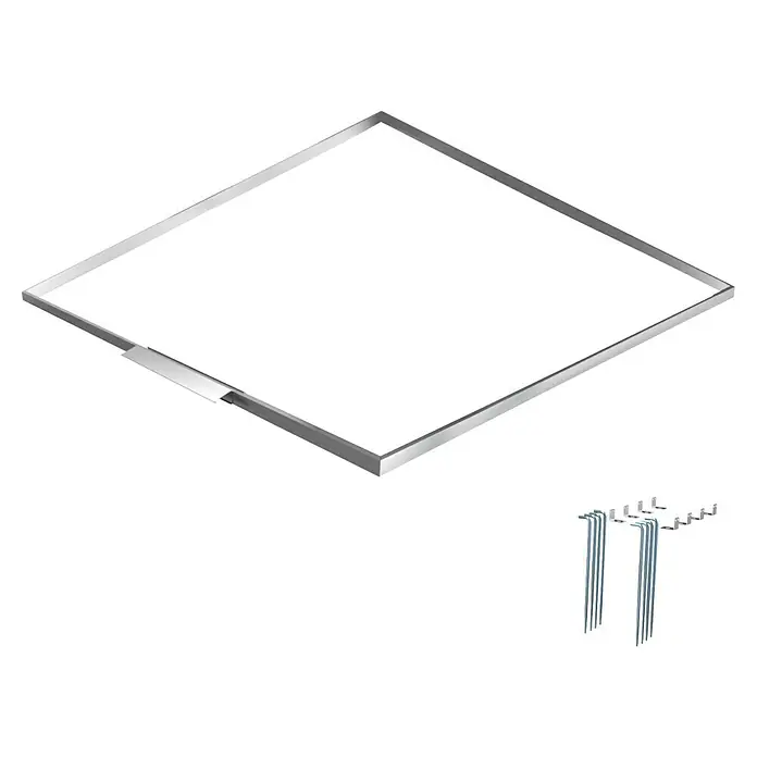 Floraworld Bodenrahmen 1 - Passend für: Floraworld Premium Gerätehaus - Das Bild zeigt ein Diamanten-förmiges, reflektierendes Produkt, wahrscheinlich ein Deko-Element aus Glas oder Kunststoff.