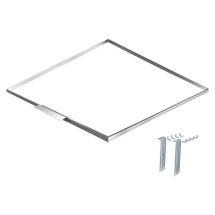 Floraworld Bodenrahmen - Passend für: Floraworld Premium Systemhaus - Ein quadratisches, transparentes Acrylglas, das sich ideal für verschiedene Bastel- oder Schutzanwendungen eignet.