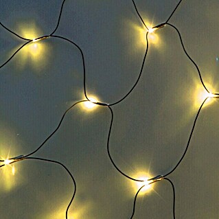 Light Creations LED-Lichtnetz (Außen, L x B: 1,2 x 1,2 m, 60-flammig, Warmweiß, Batteriebetrieben)
