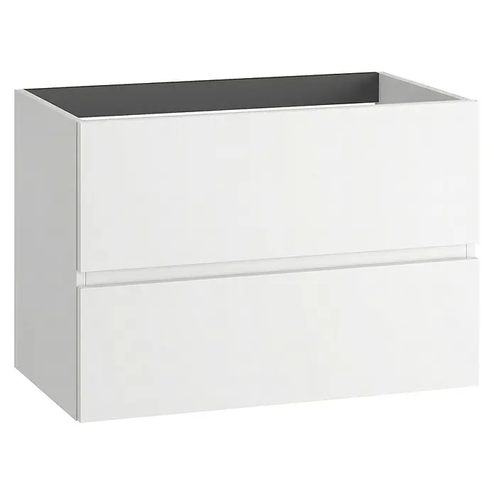 Mueble bajo de lavabo Cancún - L x An x Al: 45 x 70 x 55 cm, Blanco, Mate - Mueble de baño blanco moderno con dos cajones. El mueble perfecto para un baño con estilo.