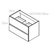 Mueble de lavabo Cancún (L x An x Al: 45 x 100 x 55 cm, Blanco, Mate) | BAUHAUS