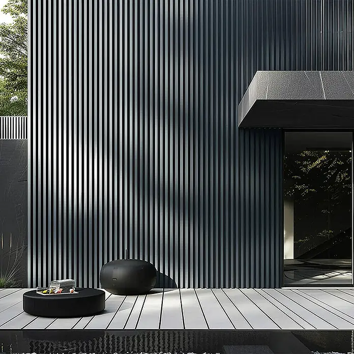 Home Deluxe Wandpaneel Fassadenverkleidung DUVAR - 30 m² - Hellgrau, 190 x 21,9 cm