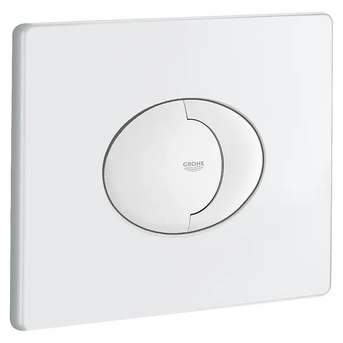 Grohe Betätigungsplatte Skate Air Variante 2 - Weiß, Spül-Stopp-System - Grohe Betätigungsplatte in Weiß: Stilvolle WC-Spülung mit runden Tasten für elegantes Baddesign und sparsamen Wasserverbrauch.