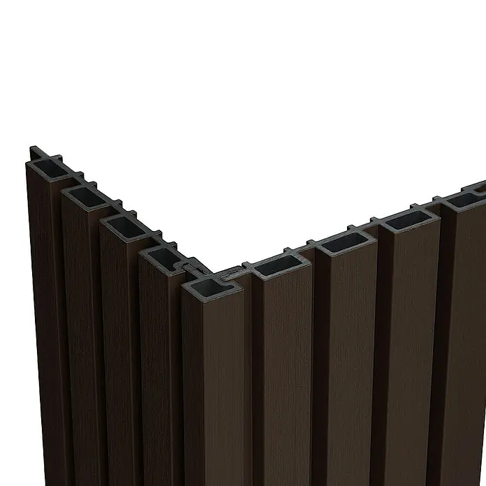 Home Deluxe Wandpaneel Fassadenverkleidung Eckprofil SANO - 4 stk. - Nussbaum, 110 x 4,3 cm