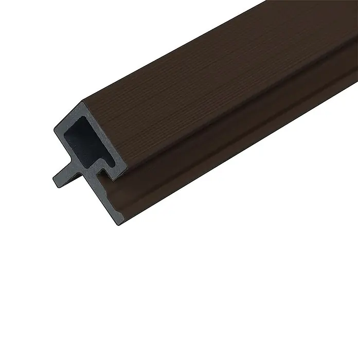 Home Deluxe Wandpaneel Fassadenverkleidung Eckprofil SANO - 4 stk. - Nussbaum, 110 x 4,3 cm