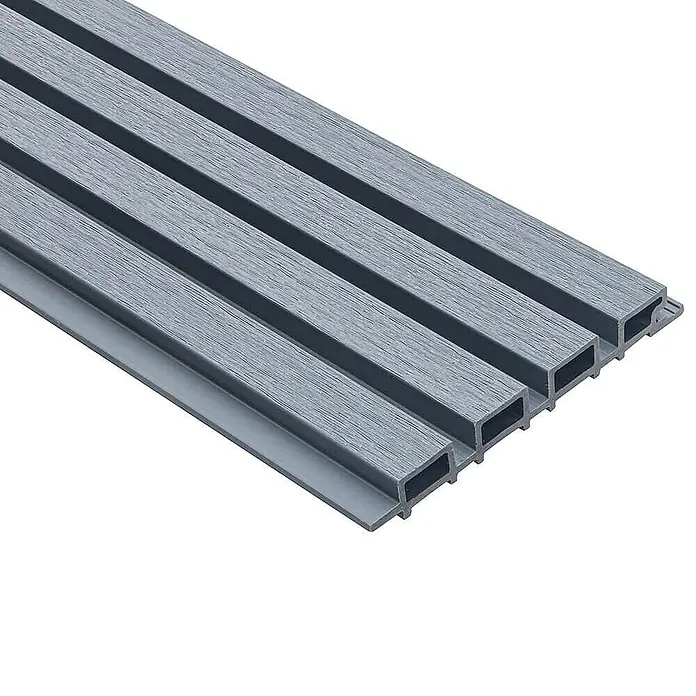 Home Deluxe Wandpaneel Fassadenverkleidung DUVAR - 10 m² - Hellgrau, 190 x 21,9 cm