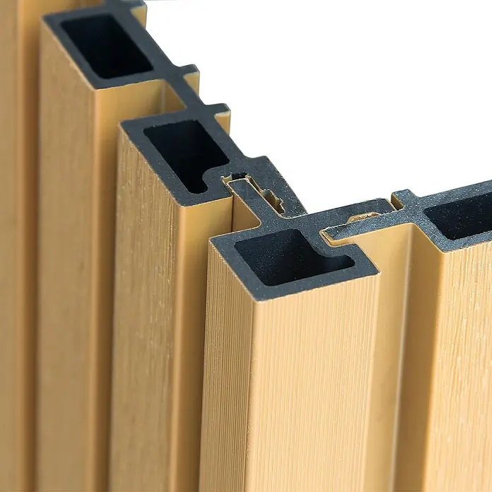 Home Deluxe Wandpaneel Fassadenverkleidung Eckprofil SANO - 4 stk. - Teak, 110 x 4,3 cm