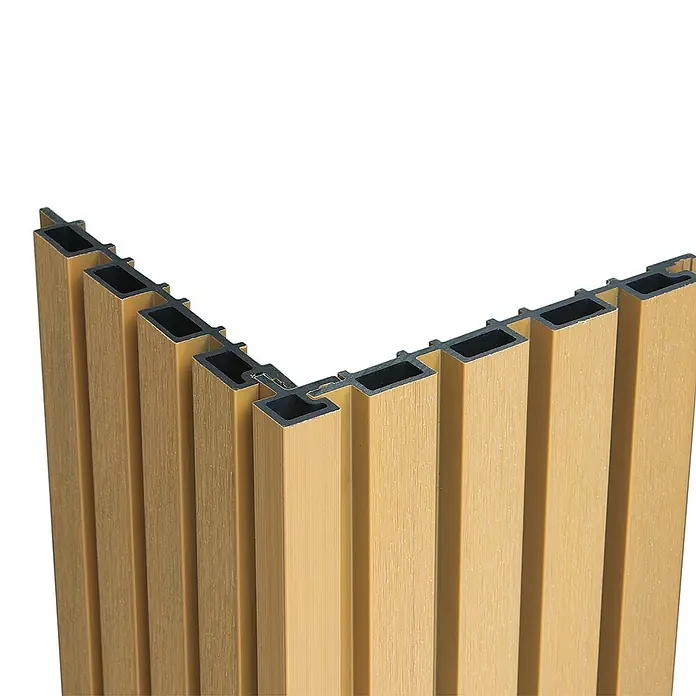 Home Deluxe Wandpaneel Fassadenverkleidung Eckprofil SANO - 16 stk. - Teak, 110 x 4,3 cm