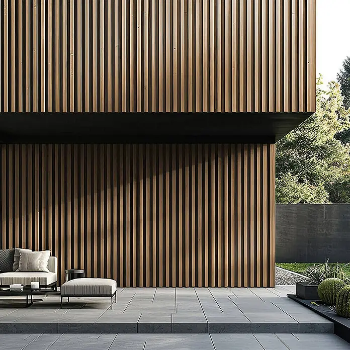 Home Deluxe Wandpaneel Fassadenverkleidung DUVAR - 50 m² - Teak