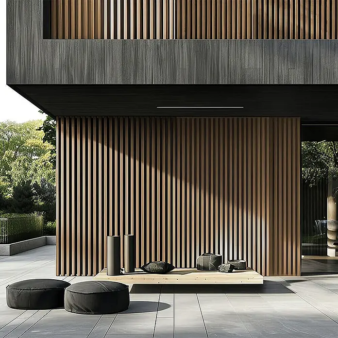 Home Deluxe Wandpaneel Fassadenverkleidung DUVAR - 50 m² - Teak