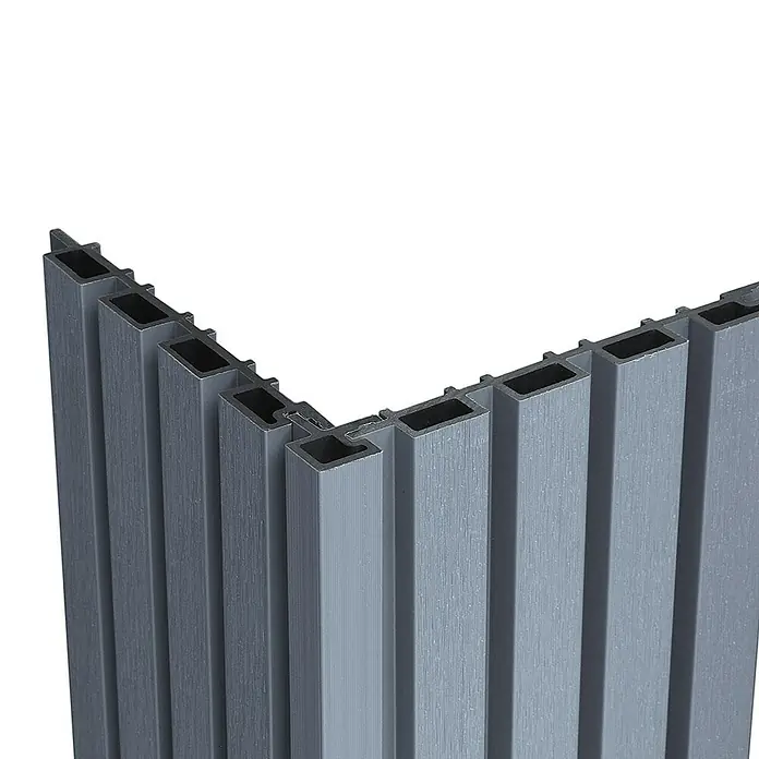 Home Deluxe Wandpaneel Fassadenverkleidung Eckprofil SANO - 4 stk. - Hellgrau, 110 x 4,3 cm