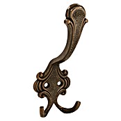 Siro Garderobenhaken (Anzahl Haken: 3 Stk., L x B x H: 5,8 x 14,8 x 6,8 cm, Messing Antik)