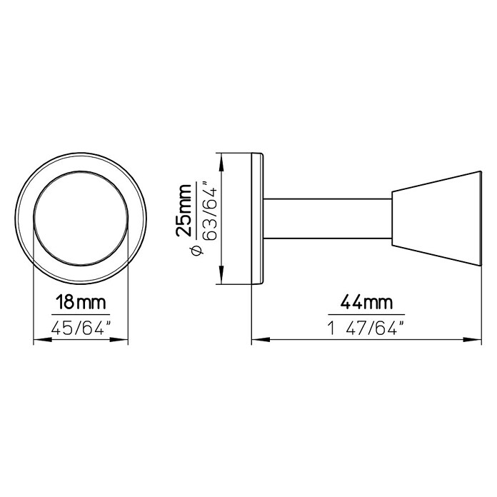 Siro Garderobenhaken (Anzahl Haken: 1 Stk., L x B x H: 2,5 x 1,8 x 4,4 cm)