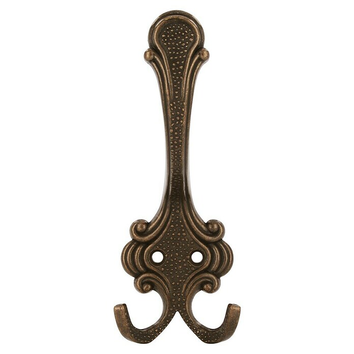 Siro Garderobenhaken (Anzahl Haken: 3 Stk., L x B x H: 5,8 x 14,8 x 6,8 cm, Messing Antik)
