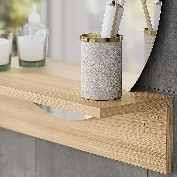 Vicco Wandspiegel Goldkraft Eiche mit Ablage - Goldkraft Eiche