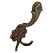 Siro Garderobenhaken (Anzahl Haken: 3 Stk., L x B x H: 5,8 x 14,8 x 6,8 cm, Messing Antik)