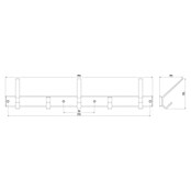 Siro Garderobenleiste (L x B x H: 550 x 120 x 80 mm, Silber) | BAUHAUS