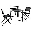 Sunfun Maja Balkonmöbel-Set (3-tlg., Anthrazit)