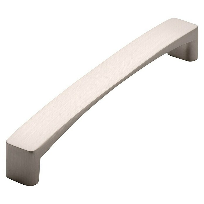 Siro Möbelgriff (136 x 16 mm, Lochabstand: 128 mm, Zinkdruckguss, Vernickelt)