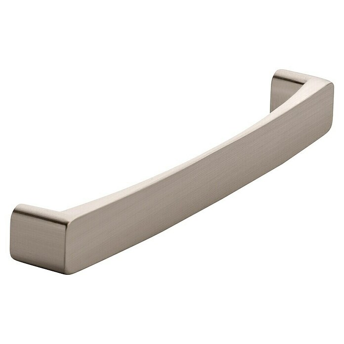 Siro Möbelgriff (136 x 16 mm, Lochabstand: 128 mm, Zinkdruckguss, Vernickelt)