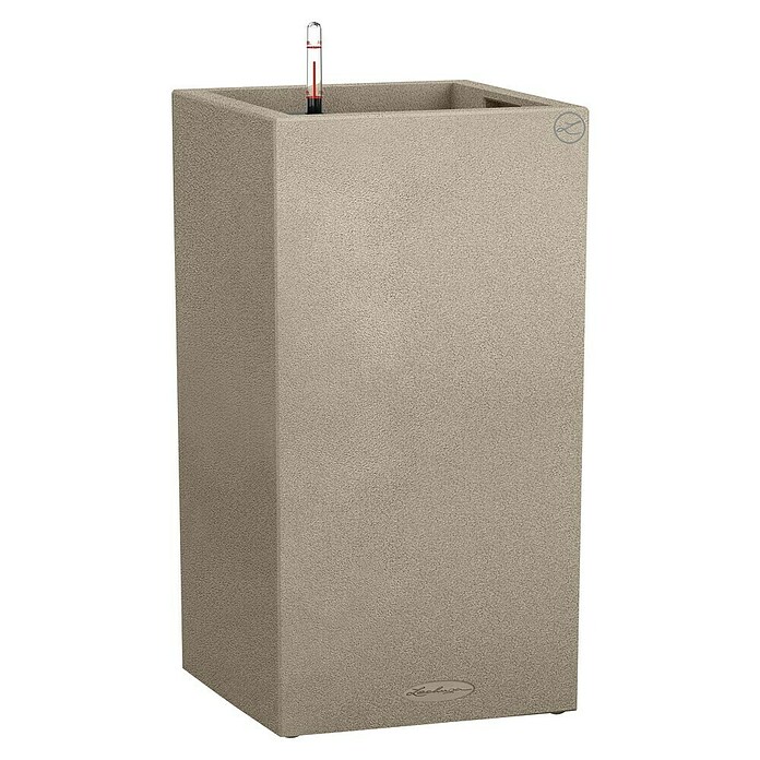 Lechuza Color Pflanzgefäß Canto (40 x 40 x 76 cm, Kunststoff, Sandbeige)