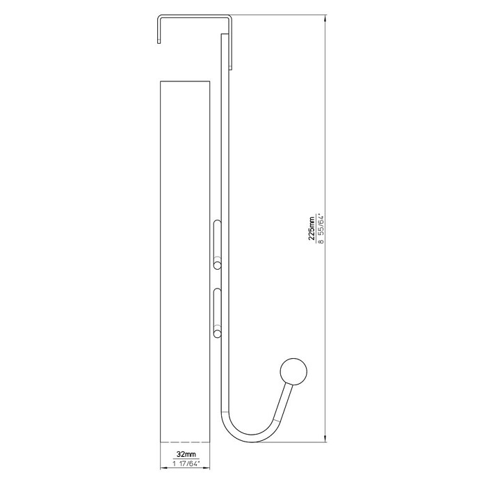 Siro Türgarderobe (Anzahl Haken: 6 Stk., Chrom)