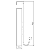 Siro Türgarderobe (Anzahl Haken: 6 Stk., Chrom)