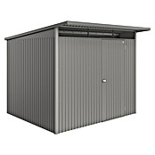 Biohort AvantGarde Gerätehaus Eco A6 (Außenmaß inkl. Dachüberstand (B x T): 260 x 260 cm, Quarzgrau Metallic, Einzeltür, Stahl) | BAUHAUS