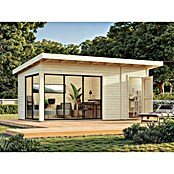 Palmako Caseta de jardín Andrea Slide Plus (Medidas ext. (An x Pr): 574 x 404 cm, Madera, Natural) | BAUHAUS